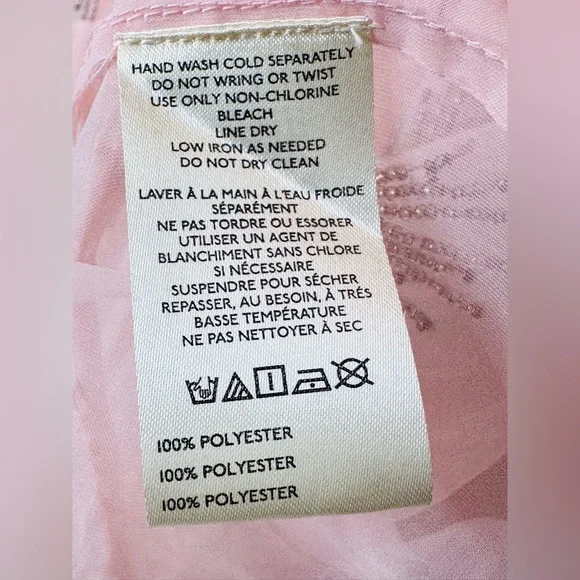 Anthropologie Maeve Pink Sheer Beaded Embroidered Short Sleeve Mini Dress NWT - Picture 12 of 15